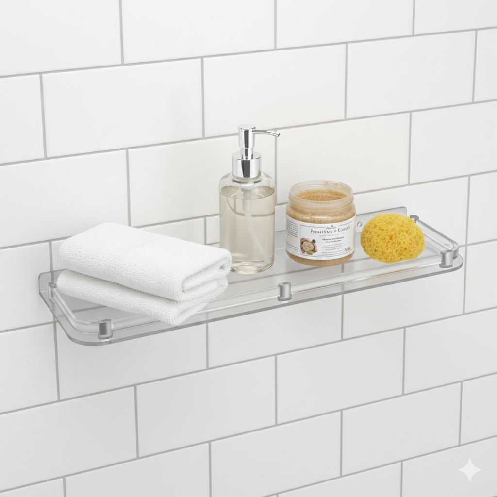 UNBREAKABLE BATHROOM SELF 12", 15", 18" AND DELUXE SELF